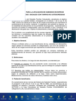 Reglamento para La Aplicación de Subsidios en Especie PDF