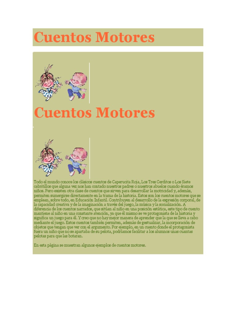 Cuentos Motores | PDF | Bailes | Arboles