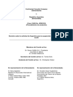 Continental - Decision Sobre Suspension de La Ejecucion Del Laudo (2009)