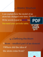 History of The Atoms and Atomic Structure