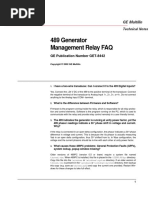 489 Generator Management Relay FAQ: GE Multilin