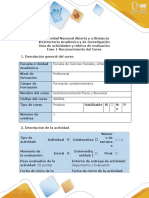 Guía de actividades y rúbrica de evaluación - Fase 1 - Reconocimiento del curso.