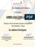 CERTIFICADO. - Carmen Lucia Lozano