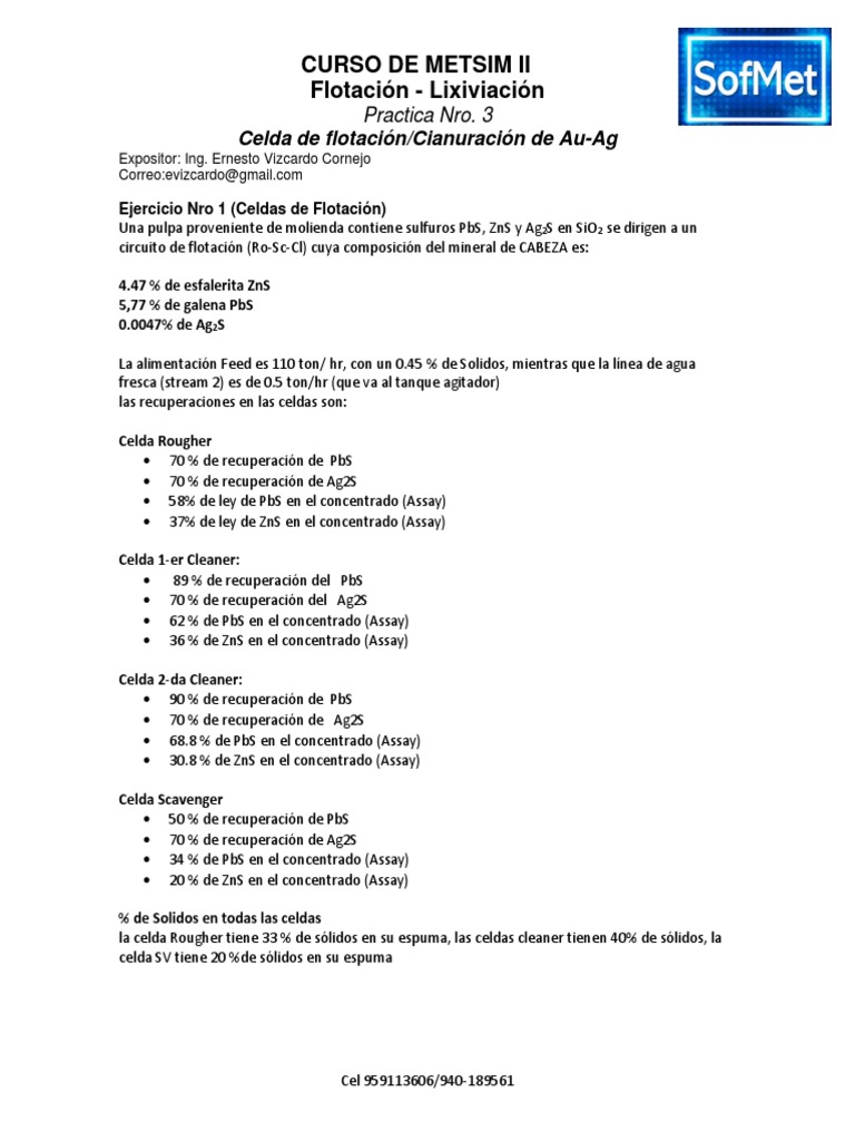 Flotación y Cianuración en METSIM II | PDF | Conocimiento procedimental ...