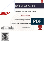 This Is To Certify That: General Data Protection Regulation (GDPR)