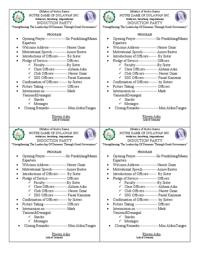 Induction Program | PDF