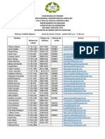 Lista de asistencia de estudiantes de Zootecnia