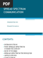 Spread Spectrum Communication: Presented By: Manish Srivastava