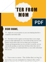 Letter From Mom