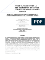 Review_ Extracción de compuestos bioactivos por medio del uso de ultrasonido
