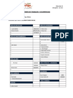 Informes de trabajos y ocurrencias del 21 de agosto