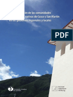 La Participación de Las Comunidades Campesinas y Nativas de Cusco y San Martín en Los Gobiernos Regionales y Locales PDF