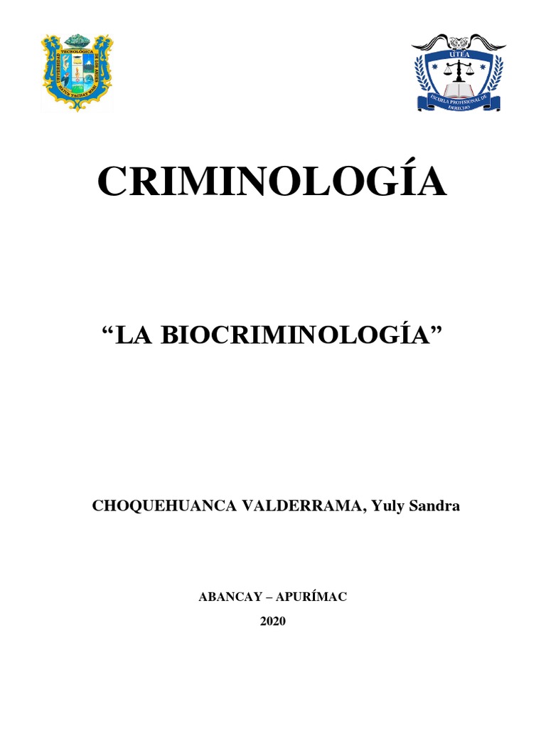Biocriminología y Herencia Criminal | PDF | Sistema nervioso | Sicología