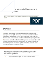QIM Integration With Audit Management (QIM) & Quality Management (QM)