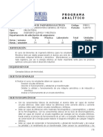 Contenido Programático Elementos de Ingeniería Eléctrica. Ingeniería Mecánica. ULA