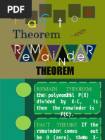 Factor and Remainder Theorem