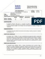 Contenido programático. Elementos de Máquinas II. Ingeniería Mecánica. ULA