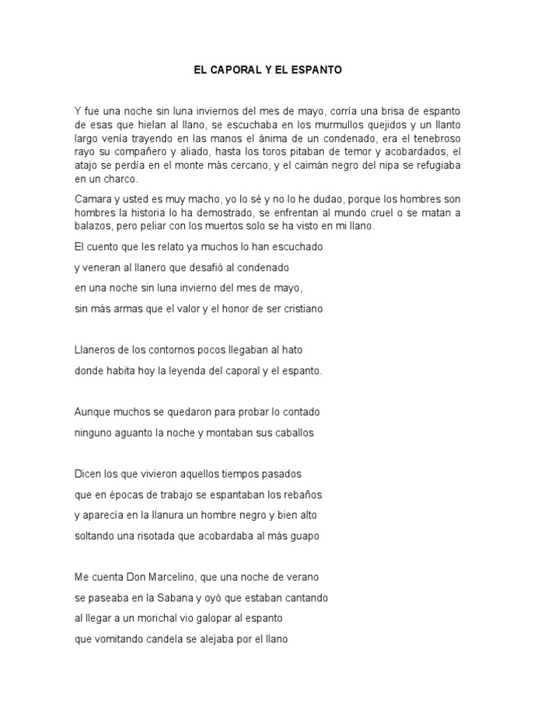 El Caporal y El Espanto PDF