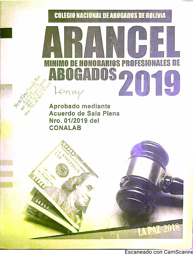 Arancel de Abogados 2019 - Conalab | PDF