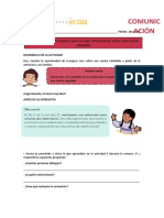 Comunic Ación: ACTIVIDAD: Entrevistamos para Recoger Información Sobre Una Receta