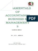 Fundamentals of Accountancy, Business and Management 2