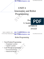 Unit 4 Robot Kinematics and Robot Programming: Svcet