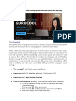 GuruCool - IBM initiative for faculty skills development