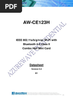 AW-CE123H: IEEE 802.11a/b/g/n/ac Wi-Fi With Bluetooth 4.0 Class II Combo Half Mini Card