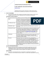 Information Security Classification Policy: 1. Strategic Plan Theme and Compliance Obligation Supported 2. Purpose