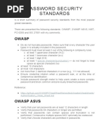 Password Security Standards