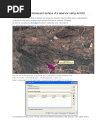 Calculating The Volume and Surface of A Reservoir Using