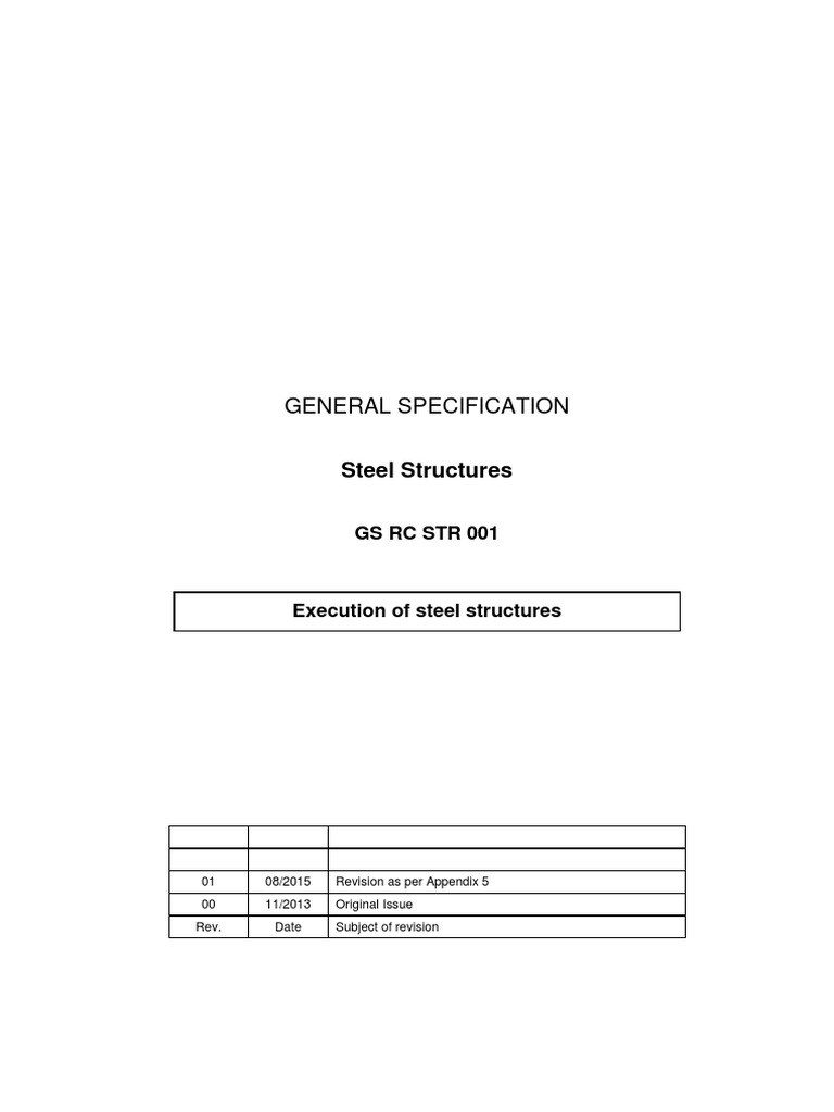 Execution of Steel Structures | PDF | Specification (Technical Standard ...