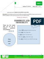 Possibility and Probability: Baltazar, Ralph Justin V. Sept 3, 2020