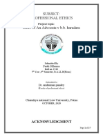 Subject: Professional Ethics Ratio of An Advocate V B.B. Haradara