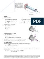 Solution: L 130 Mm. Determine The Normal and Shear Stresses