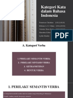 Kategori Kata Dalam Bahasa Indonesia