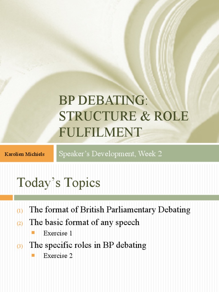 British Parliamentary Debate Roles Explained | PDF | Policy | Government
