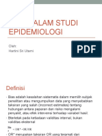 Bias Dalam Studi Epidemiologi Oleh Hartini Sri Utami