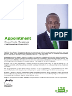 Appointment: Bruce Mwile Mwasenga