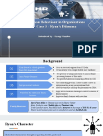 Human Behaviour in Organizations Case 3 - Ryan's Dilemma