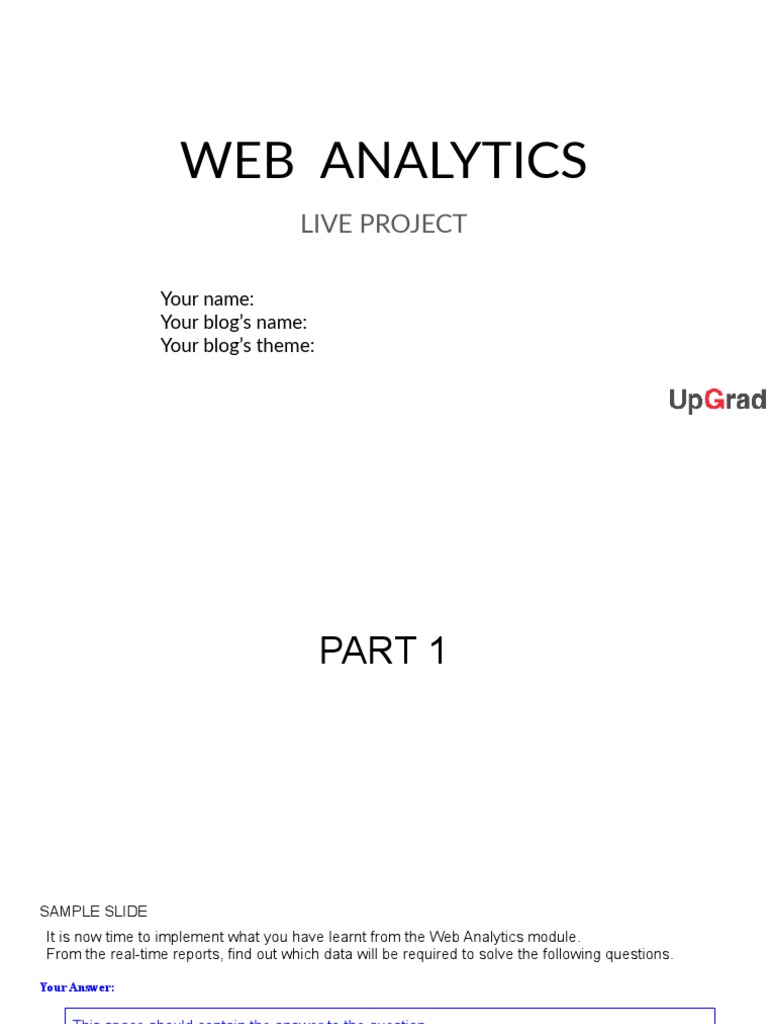 Web Analytics Live Project Guide | PDF | Web Technology | World Wide Web