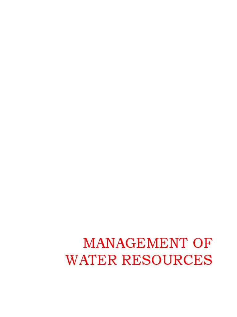 Management of Water Resources Version 2 CE IIT, Kharagpur PDF