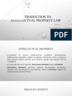 Introduction To Intellectual Property Law: Week 14 LECTURES 28-29