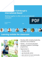 The Duke of Edinburgh's International Award: Working Together To Offer A Broad and Balanced Curriculum