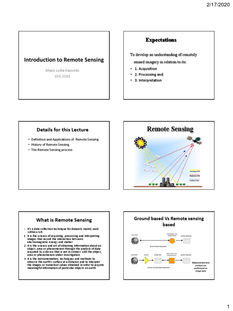 Understanding Remote Sensing Basics | PDF | Remote Sensing | Applied ...