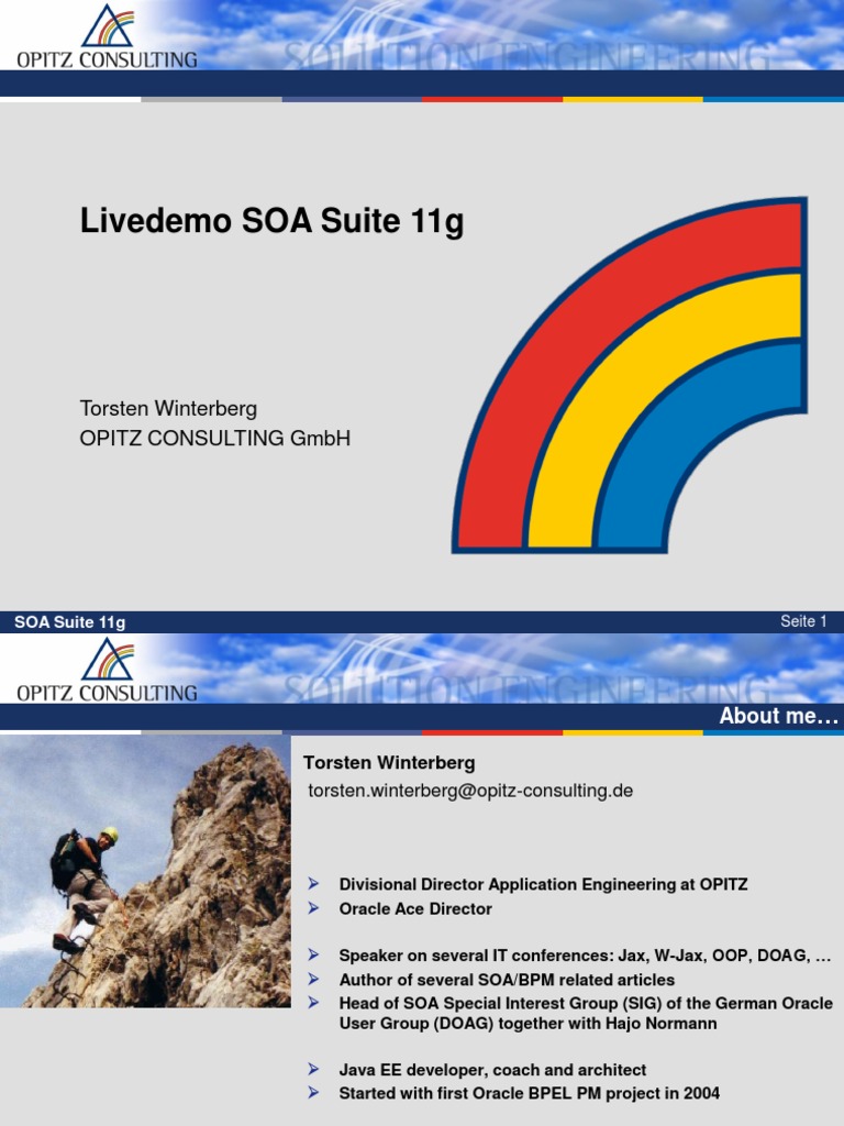 Livedemo SOA Suite 11g: Torsten Winterberg Opitz Consulting GMBH | PDF ...