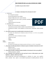 Solucionario Sobre Fundición de Las Aleaciones de Cobre