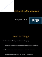 Customer Relationship Management: Chapter 1 & 2