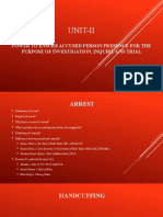 Unit-Ii: Power To Ensure Accused Person Presence For The Purpose of Investigation, Inquiry and Trial