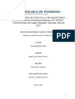 Gestión Pedagógica de La Directiva y El Desempeño Laboral